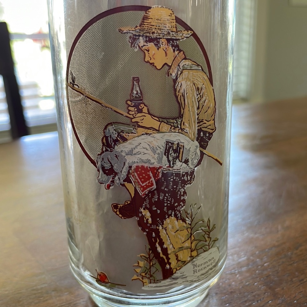 Vintage Coca-Cola Norman Rockwell series glass